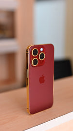 iPhone 15 Pro Max - 24KT Gold Plated - Maroon Edition