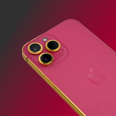 PINK IPHONE 13 PRO MAX 256GB WITH 24KT GOLD - Paris Rose Gold LLC