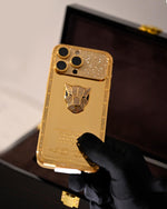 IPHONE 14 PRO MAX 256GB 24KT GOLD PANTHER DESIGN - Paris Rose Gold LLC