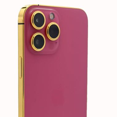 PINK IPHONE 13 PRO MAX 1TB WITH 24KT GOLD - Paris Rose Gold LLC